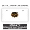 2" X 4" Aluminum License Plate  Thumbnail
