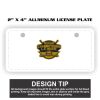 2" X 4" Aluminum License Plate  Thumbnail