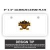2" X 4" Aluminum License Plate  Thumbnail