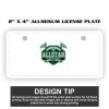 2" X 4" Aluminum License Plate  Thumbnail