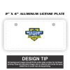 2" X 4" Aluminum License Plate  Thumbnail