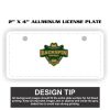 2" X 4" Aluminum License Plate  Thumbnail