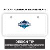 2" X 4" Aluminum License Plate  Thumbnail