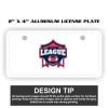 2" X 4" Aluminum License Plate  Thumbnail