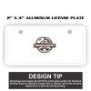 2" X 4" Aluminum License Plate  Thumbnail