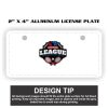 2" X 4" Aluminum License Plate  Thumbnail
