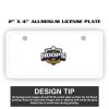 2" X 4" Aluminum License Plate  Thumbnail