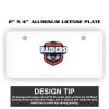 2" X 4" Aluminum License Plate  Thumbnail