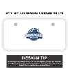 2" X 4" Aluminum License Plate  Thumbnail