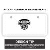 2" X 4" Aluminum License Plate  Thumbnail