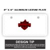 2" X 4" Aluminum License Plate  Thumbnail