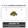 2" X 4" Aluminum License Plate  Thumbnail