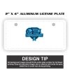 2" X 4" Aluminum License Plate  Thumbnail