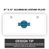 2" X 4" Aluminum License Plate  Thumbnail