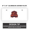 2" X 4" Aluminum License Plate  Thumbnail