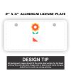 2" X 4" Aluminum License Plate  Thumbnail