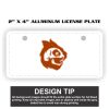 2" X 4" Aluminum License Plate  Thumbnail