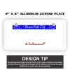 2" X 4" Aluminum License Plate  Thumbnail