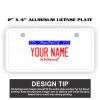 2" X 4" Aluminum License Plate  Thumbnail