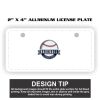 2" X 4" Aluminum License Plate  Thumbnail