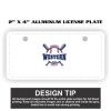2" X 4" Aluminum License Plate  Thumbnail