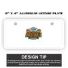 2" X 4" Aluminum License Plate  Thumbnail