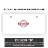 2" X 4" Aluminum License Plate  Thumbnail