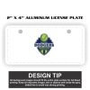2" X 4" Aluminum License Plate  Thumbnail