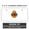 2" X 4" Aluminum License Plate  Thumbnail
