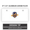 2" X 4" Aluminum License Plate  Thumbnail