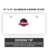 2" X 4" Aluminum License Plate  Thumbnail