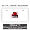2" X 4" Aluminum License Plate  Thumbnail