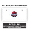 2" X 4" Aluminum License Plate  Thumbnail