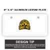 2" X 4" Aluminum License Plate  Thumbnail