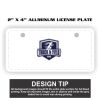 2" X 4" Aluminum License Plate  Thumbnail