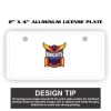2" X 4" Aluminum License Plate  Thumbnail