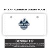 2" X 4" Aluminum License Plate  Thumbnail
