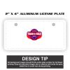 2" X 4" Aluminum License Plate  Thumbnail