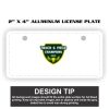 2" X 4" Aluminum License Plate  Thumbnail