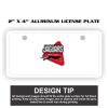 2" X 4" Aluminum License Plate  Thumbnail