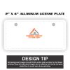 2" X 4" Aluminum License Plate  Thumbnail