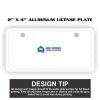 2" X 4" Aluminum License Plate  Thumbnail