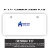 2" X 4" Aluminum License Plate  Thumbnail