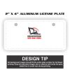 2" X 4" Aluminum License Plate  Thumbnail