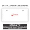 2" X 4" Aluminum License Plate  Thumbnail