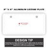 2" X 4" Aluminum License Plate  Thumbnail