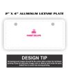 2" X 4" Aluminum License Plate  Thumbnail