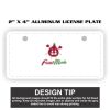 2" X 4" Aluminum License Plate  Thumbnail