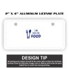 2" X 4" Aluminum License Plate  Thumbnail