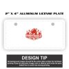 2" X 4" Aluminum License Plate  Thumbnail